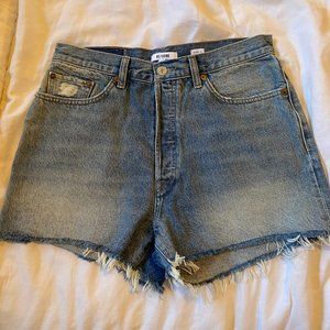 RE/DONE '70s High Rise Relaxed Jean Shorts NEW!